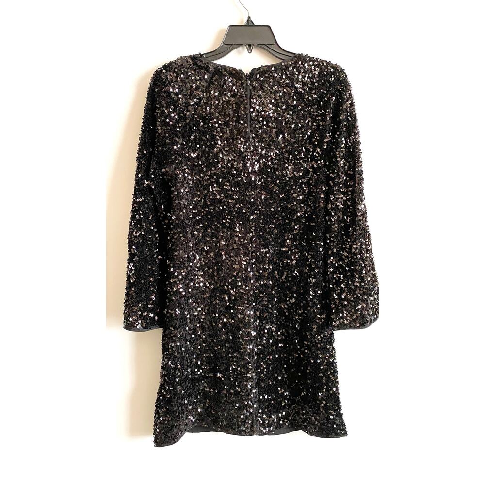 H&M Black Sequin A-Line Mini Dress XS - Picture 2 of 11
